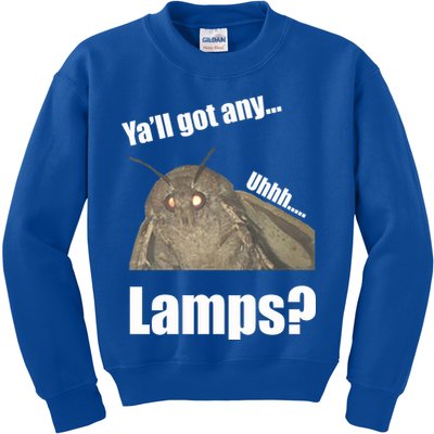 Yall Got Any Lamps Moth Meme Kids Sweatshirt