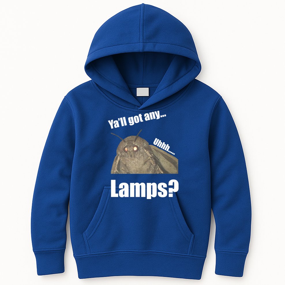 Yall Got Any Lamps Moth Meme Kids Hoodie