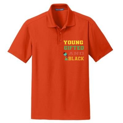 Young Gifted And Black Funny Outfit Meaningful Gift Dry Zone Grid Polo