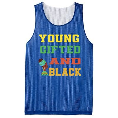 Young Gifted And Black Funny Outfit Meaningful Gift Mesh Reversible Basketball Jersey Tank