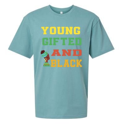 Young Gifted And Black Funny Outfit Meaningful Gift Sueded Cloud Jersey T-Shirt