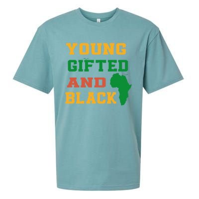 Young Gifted And Black Funny Outfit Cool Gift Sueded Cloud Jersey T-Shirt