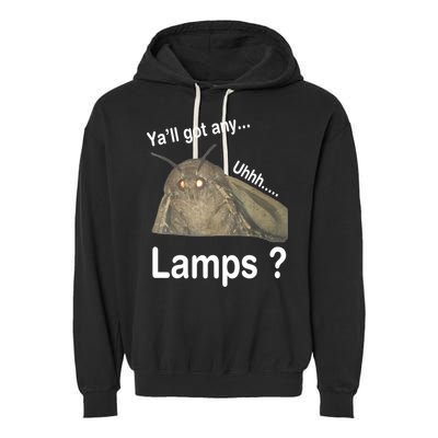 Y'all Got Any Lamps Moth Meme Garment-Dyed Fleece Hoodie