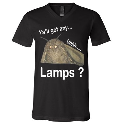 Y'all Got Any Lamps Moth Meme V-Neck T-Shirt