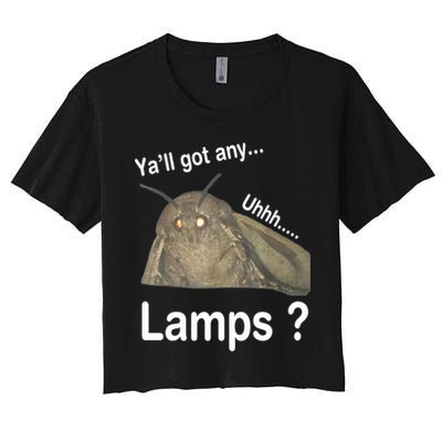 Y'all Got Any Lamps Moth Meme Crop Top
