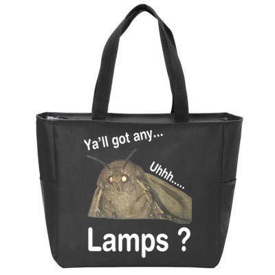 Y'all Got Any Lamps Moth Meme Zip Tote Bag
