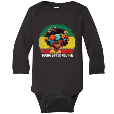 Young Gifted And Black Month History Baby Girl Vintage Baby Long Sleeve Bodysuit