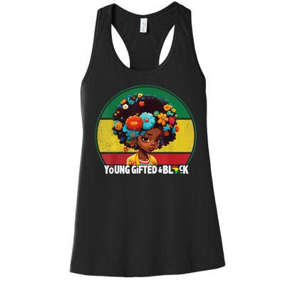 Young Gifted And Black Month History Baby Girl Vintage Women's Racerback Tank