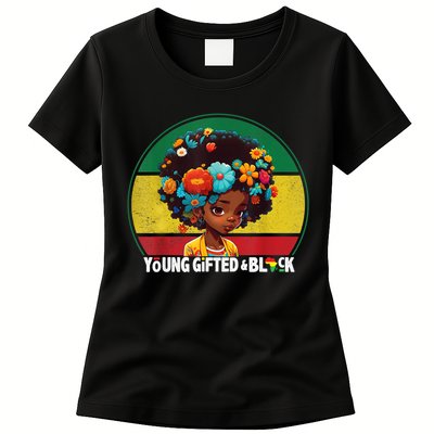 Young Gifted And Black Month History Baby Girl Vintage Women's T-Shirt