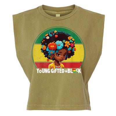 Young Gifted And Black Month History Baby Girl Vintage Garment-Dyed Women's Muscle Tee