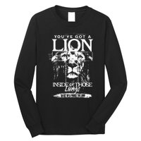 YouVe Got A Lion Inside Of Those Lungs Praise The Lord Long Sleeve Shirt