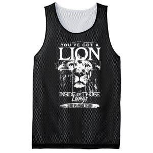 YouVe Got A Lion Inside Of Those Lungs Praise The Lord Mesh Reversible Basketball Jersey Tank