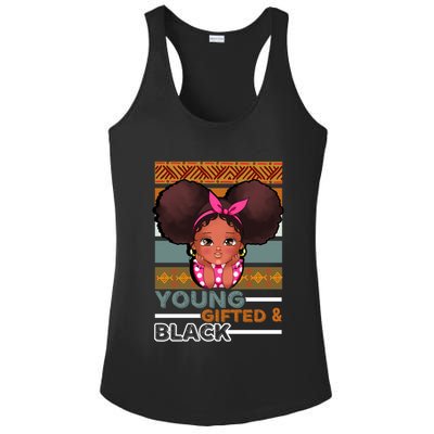 Young Gifted Black Daughter Sister Mother Melanin Gift Ladies PosiCharge Competitor Racerback Tank