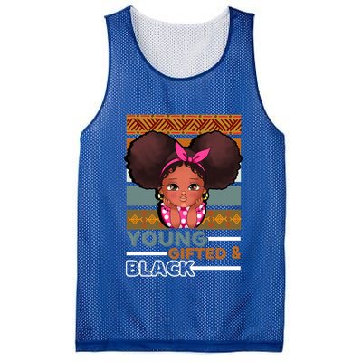 Young Gifted Black Daughter Sister Mother Melanin Gift Mesh Reversible Basketball Jersey Tank