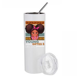 Young Gifted Black Daughter Sister Mother Melanin Gift Stainless Steel Tumbler