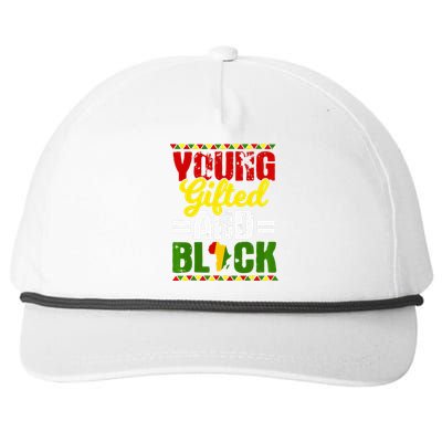 Young Gifted Black Melanin African Black History Month Snapback Five-Panel Rope Hat