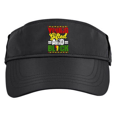 Young Gifted Black Melanin African Black History Month Adult Drive Performance Visor