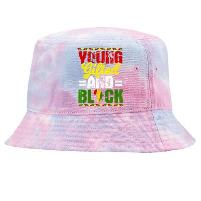 Young Gifted Black Melanin African Black History Month Tie-Dyed Bucket Hat