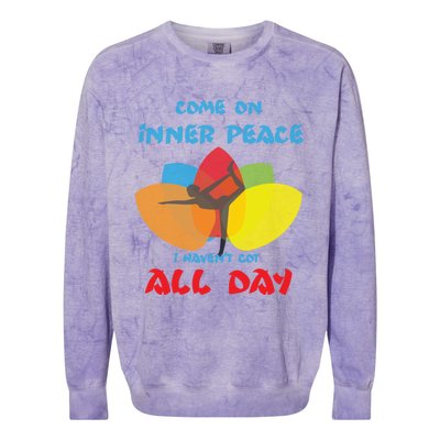 Yoga Gift Balance Inner Peace Chi Harmony Gift Colorblast Crewneck Sweatshirt