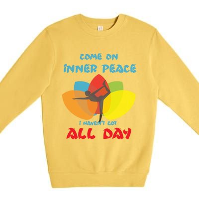 Yoga Gift Balance Inner Peace Chi Harmony Gift Premium Crewneck Sweatshirt