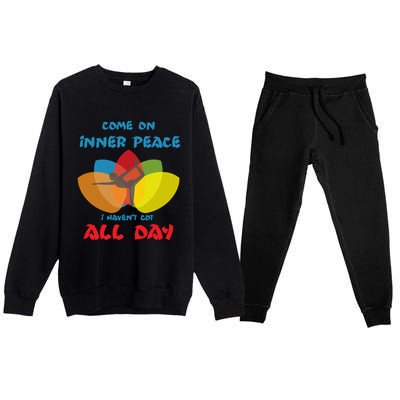 Yoga Gift Balance Inner Peace Chi Harmony Gift Premium Crewneck Sweatsuit Set