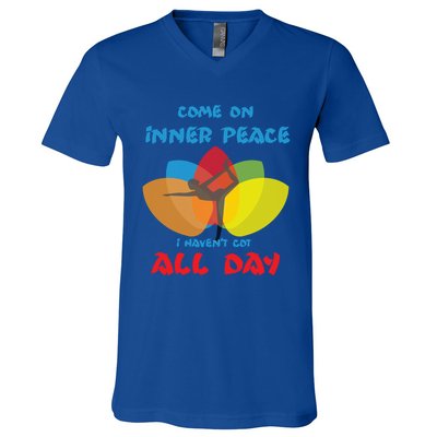 Yoga Gift Balance Inner Peace Chi Harmony Gift V-Neck T-Shirt