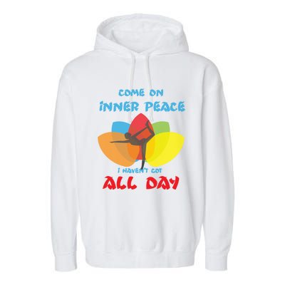 Yoga Gift Balance Inner Peace Chi Harmony Gift Garment-Dyed Fleece Hoodie