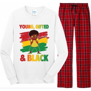 Young Gifted Black History Month Cute Dabbing Boy Long Sleeve Pajama Set