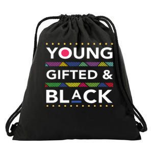 Young Gifted Black4 Black Magic Girl And Black History Drawstring Bag