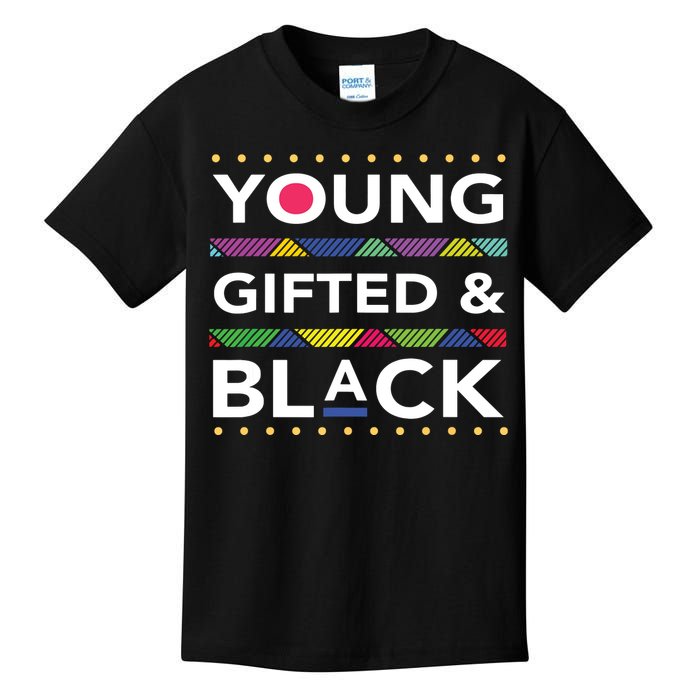 Young Gifted Black4 Black Magic Girl And Black History Kids T-Shirt