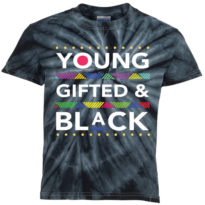 Young Gifted Black4 Black Magic Girl And Black History Kids Tie-Dye T-Shirt