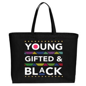 Young Gifted Black4 Black Magic Girl And Black History Cotton Canvas Jumbo Tote