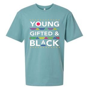 Young Gifted Black4 Black Magic Girl And Black History Sueded Cloud Jersey T-Shirt