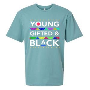 Young Gifted Black4 Black Magic And Black History Gift Sueded Cloud Jersey T-Shirt