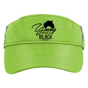 Young Gifted Black Melanin African Black History Month Gift Adult Drive Performance Visor