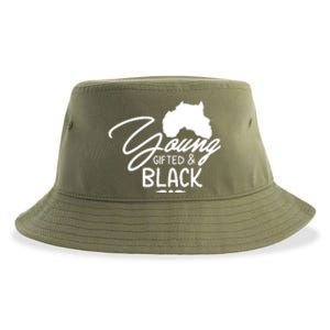 Young Gifted Black Melanin African Black History Month Gift Sustainable Bucket Hat