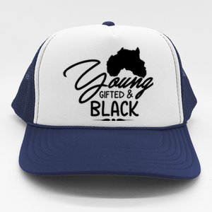 Young Gifted Black Melanin African Black History Month Gift Trucker Hat