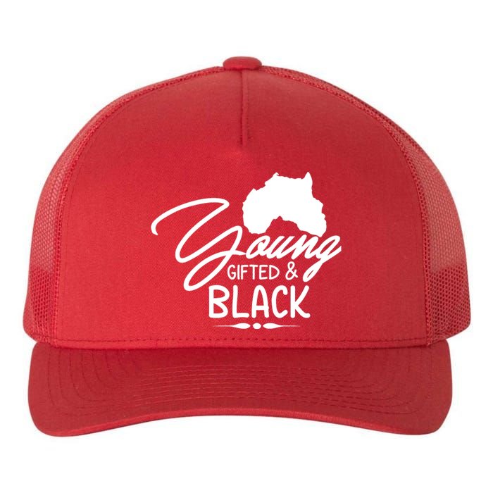 Young Gifted Black Melanin African Black History Month Gift Yupoong Adult 5-Panel Trucker Hat