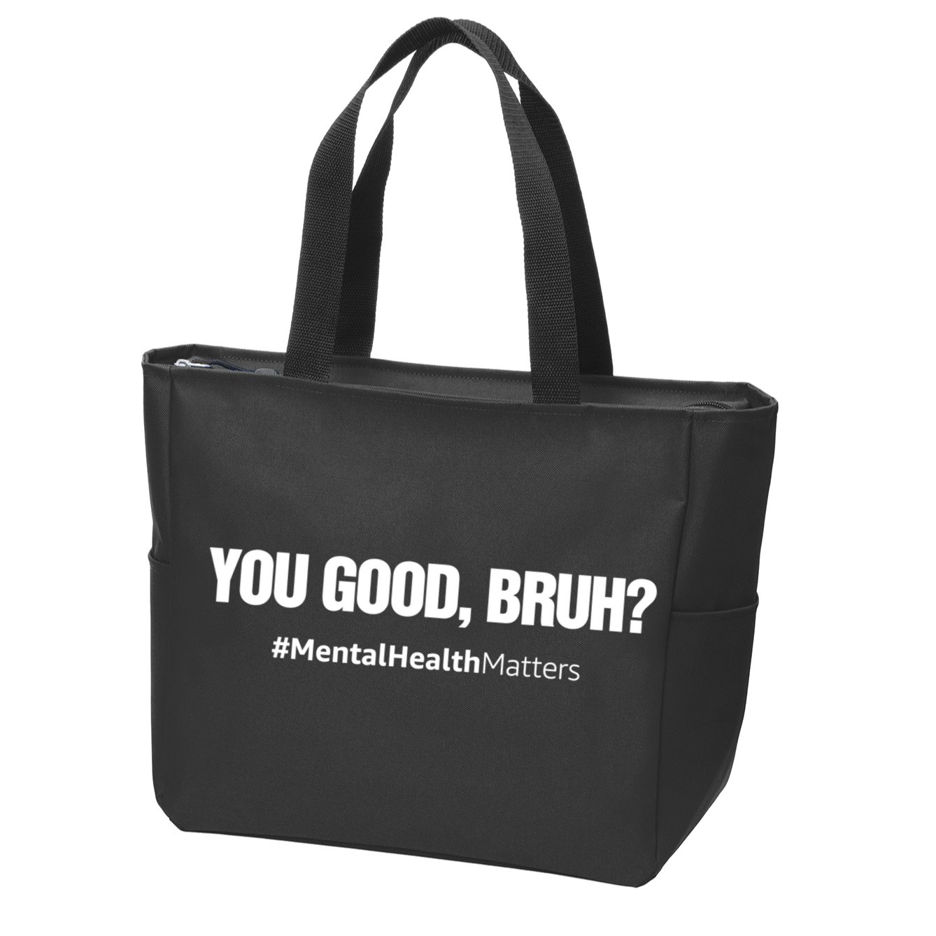 You Good Bruh? Mental Health Human Brain Counselor Therapist Gift Zip Tote Bag