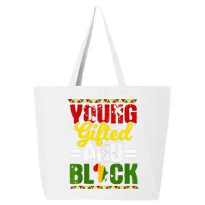 Young Gifted Black Melanin African Black History Month Gift 25L Jumbo Tote