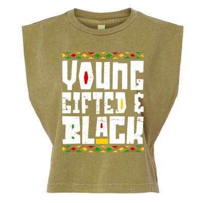 Young Gifted Black Funny Juneteenth Black History Month Great Gift Garment-Dyed Women's Muscle Tee