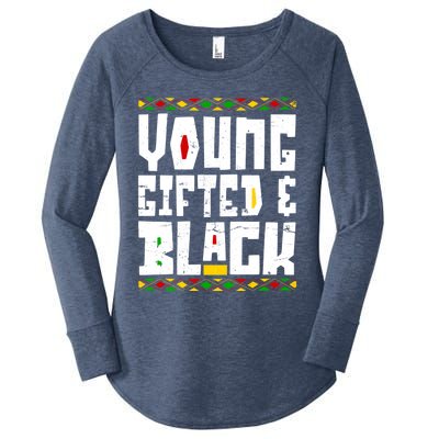 Young Gifted Black Funny Juneteenth Black History Month Great Gift Women's Perfect Tri Tunic Long Sleeve Shirt