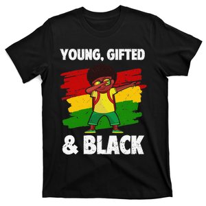 Young Gifted & Black History Month Cute Dabbing T-Shirt