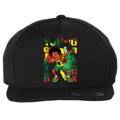 Young Gifted & Black History Month Cute Dabbing Wool Snapback Cap