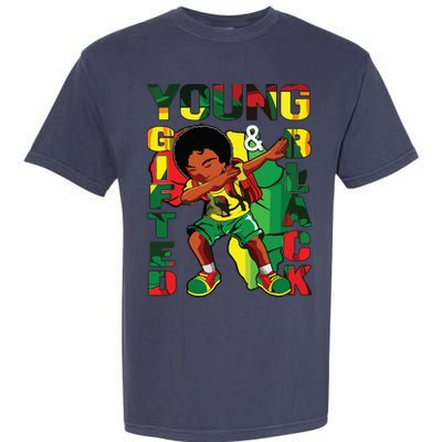 Young Gifted & Black History Month Cute Dabbing Garment-Dyed Heavyweight T-Shirt