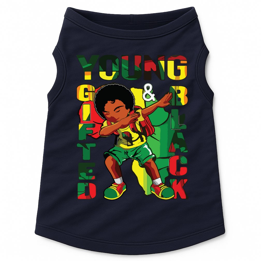 Young Gifted & Black History Month Cute Dabbing Doggie Tank