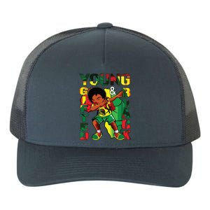 Young Gifted & Black History Month Cute Dabbing Yupoong Adult 5-Panel Trucker Hat