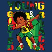 Young Gifted & Black History Month Cute Dabbing Drawstring Bag