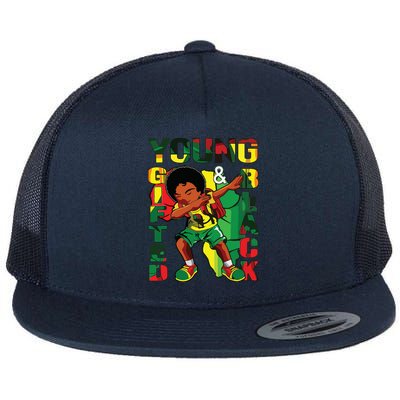 Young Gifted & Black History Month Cute Dabbing Flatbill Hat