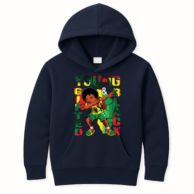 Young Gifted & Black History Month Cute Dabbing Kids Hoodie